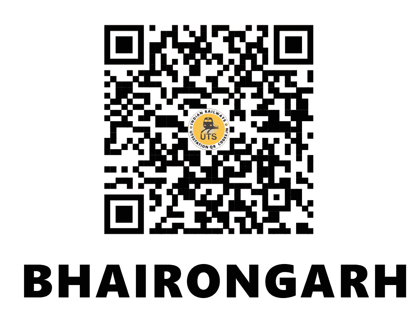 UTS QR Code for BHAIRONGARH - BOG (WR - MADHYA PRADESH)